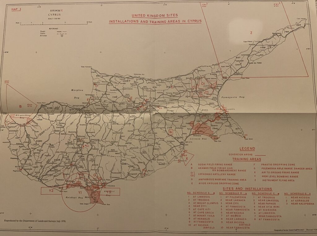 İngiliz Egemen Üs Bölgeleri - Eğitim Alanları